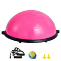 23-Inch Half Balance Ball Trainer with Resistance Bands and Foot Pump, Stability Trainer with 660 lb Weight Capacity for Core Strength, Balance and Full Body Home Workouts