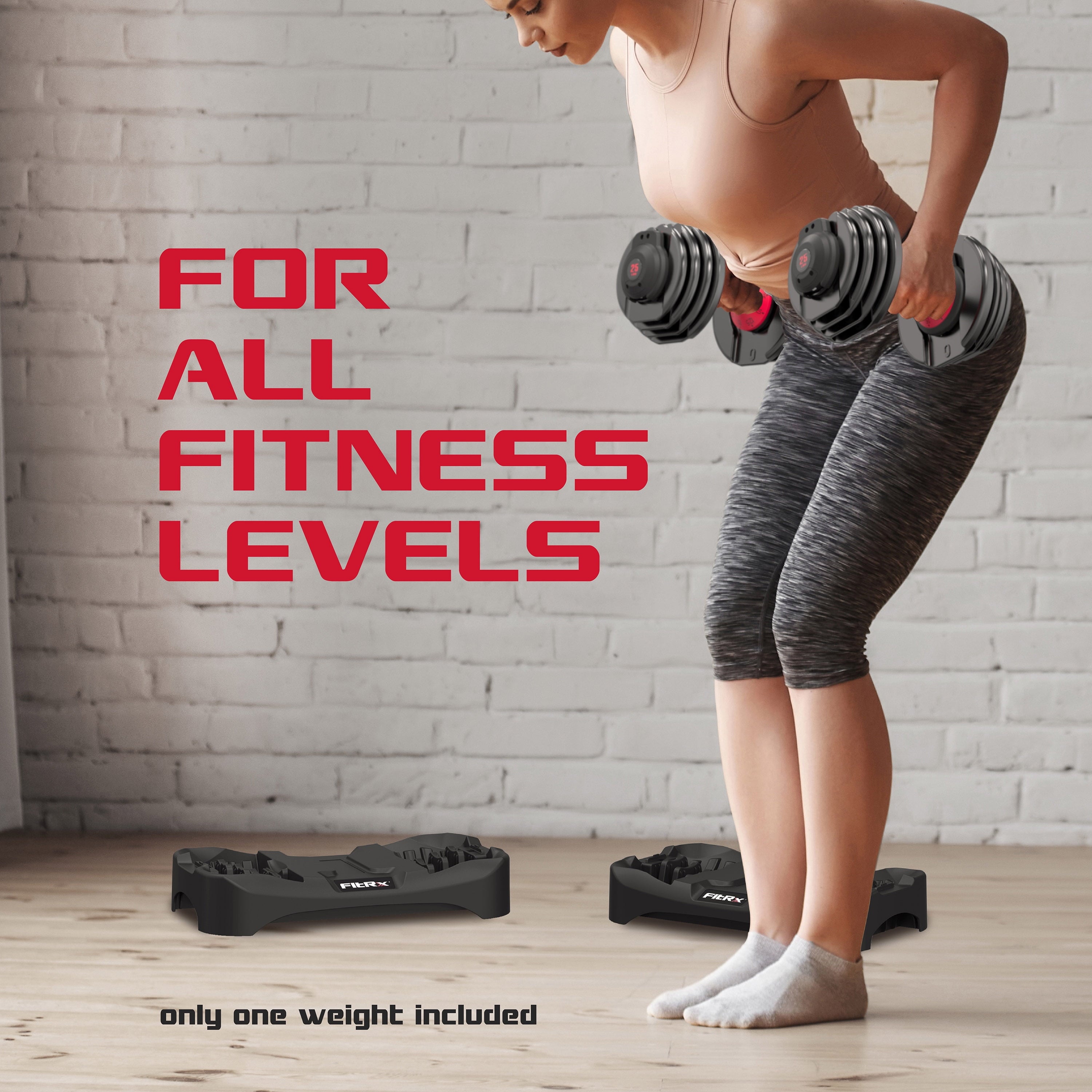 9-in-1 Adjustable Dumbbell, 25 lb Smartbell Weight Set, Quick-Change Adjustable Free Weight for Home Gym Strength Training, Compact Space-Saving Dumbbell for Men & Women