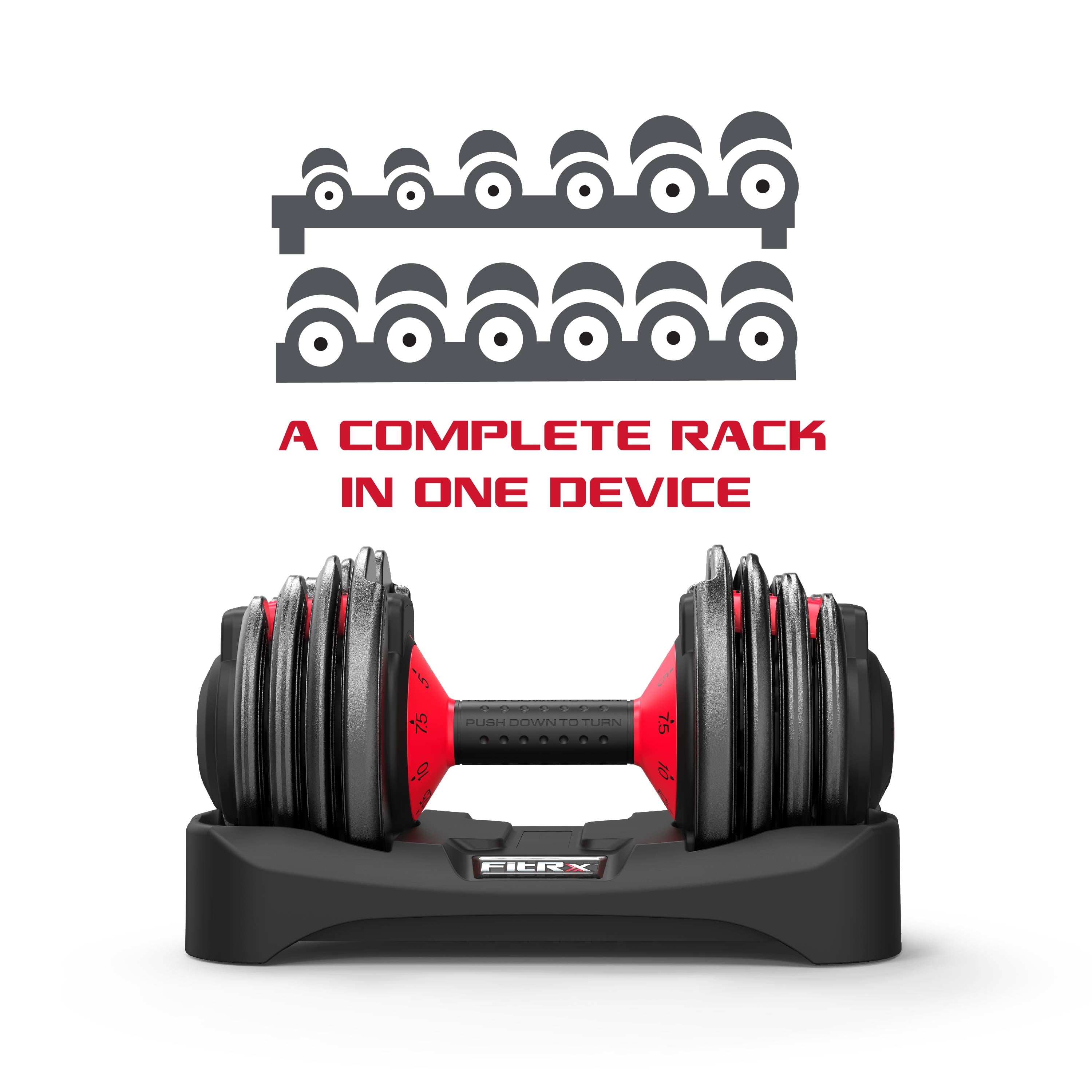 9-in-1 Adjustable Dumbbell, 25 lb Smartbell Weight Set, Quick-Change Adjustable Free Weight for Home Gym Strength Training, Compact Space-Saving Dumbbell for Men & Women
