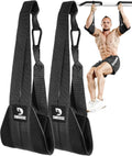 Hanging Ab Straps for Pull-Up Bar, Padded Arm Slings for Core Strength Training, Abdominal Exercise Straps with 2 Steel Carabiners for Leg Raises and Ab Workouts, Home Gym Fitness Equipment