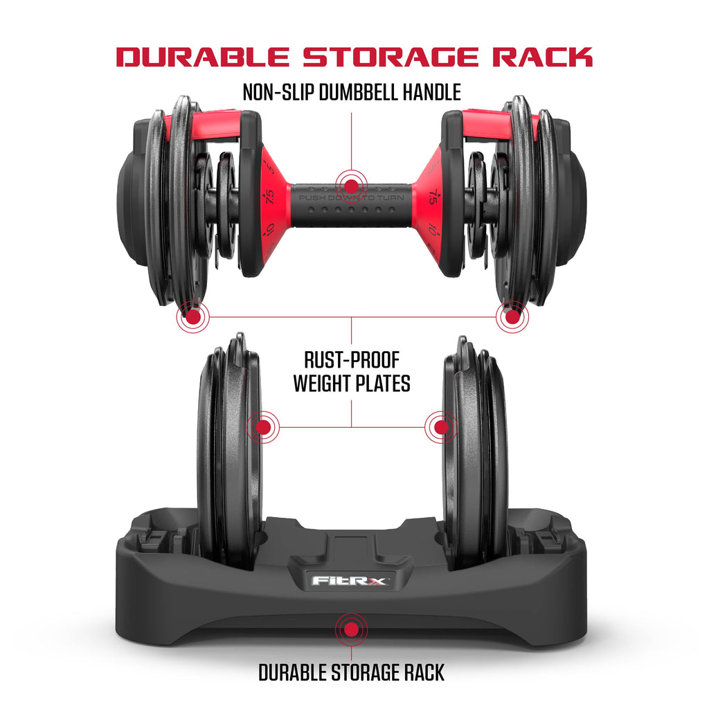 9-in-1 Adjustable Dumbbell, 25 lb Smartbell Weight Set, Quick-Change Adjustable Free Weight for Home Gym Strength Training, Compact Space-Saving Dumbbell for Men & Women