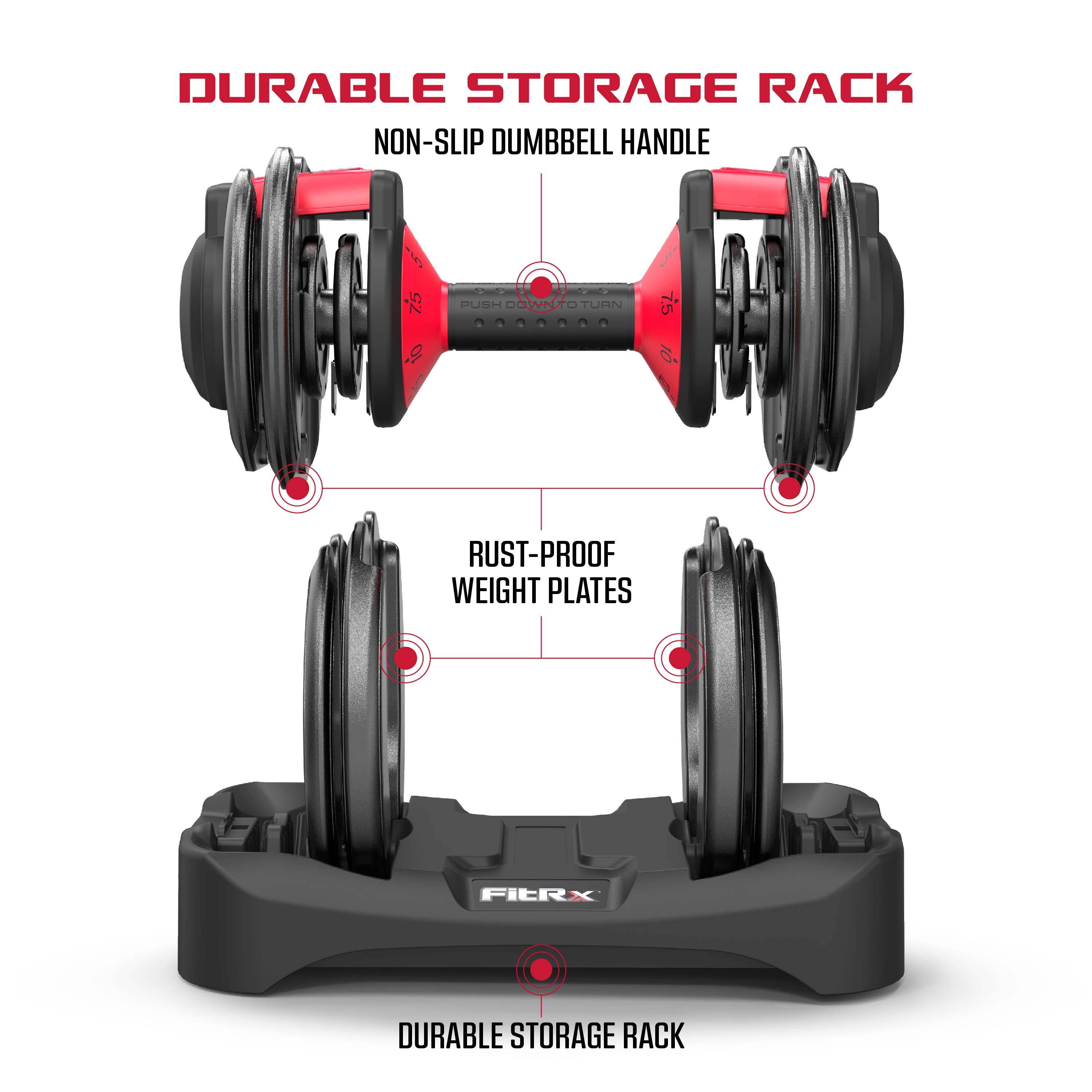 9-in-1 Adjustable Dumbbell, 25 lb Smartbell Weight Set, Quick-Change Adjustable Free Weight for Home Gym Strength Training, Compact Space-Saving Dumbbell for Men & Women