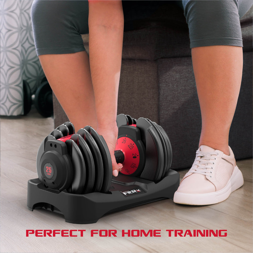 9-in-1 Adjustable Dumbbell, 25 lb Smartbell Weight Set, Quick-Change Adjustable Free Weight for Home Gym Strength Training, Compact Space-Saving Dumbbell for Men & Women