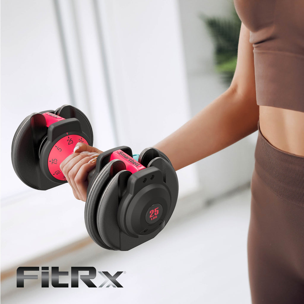 9-in-1 Adjustable Dumbbell, 25 lb Smartbell Weight Set, Quick-Change Adjustable Free Weight for Home Gym Strength Training, Compact Space-Saving Dumbbell for Men & Women